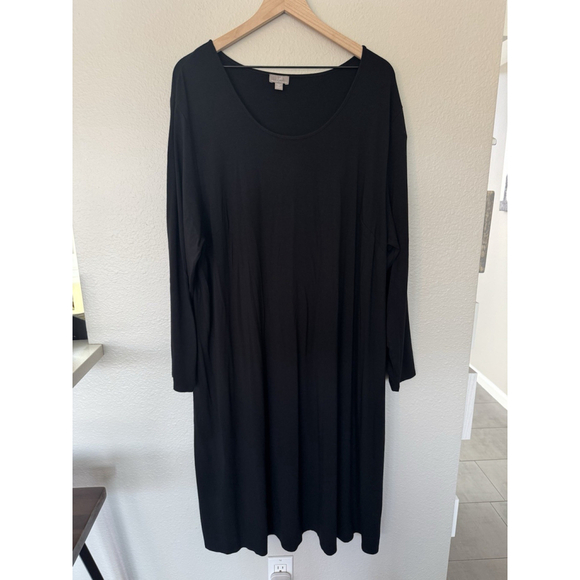 J. Jill Dresses & Skirts - Pure J Jill Black Dress Long Sleeve Pullover Easy Minimalist Style